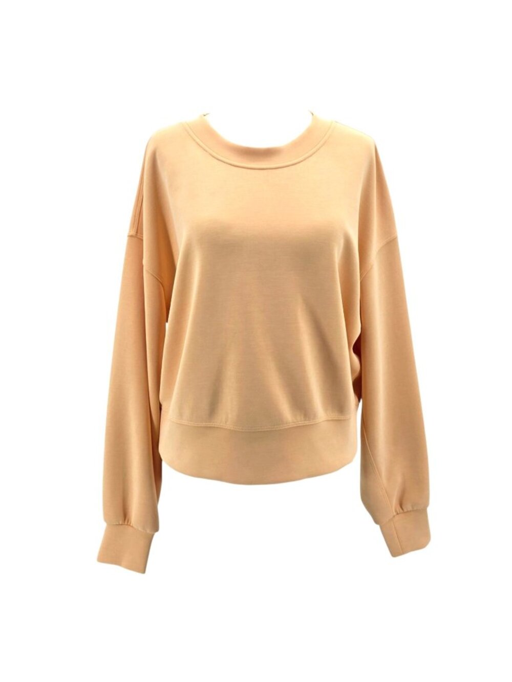 Lululemon Womens 4 Sweatshirt Softstreme Perfectly Oversized Cropped Crew Peach